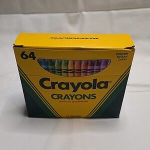 Crayola 64 Crayons 1990 Built In Sharpener Binney Smith Retired Colors Dandelion